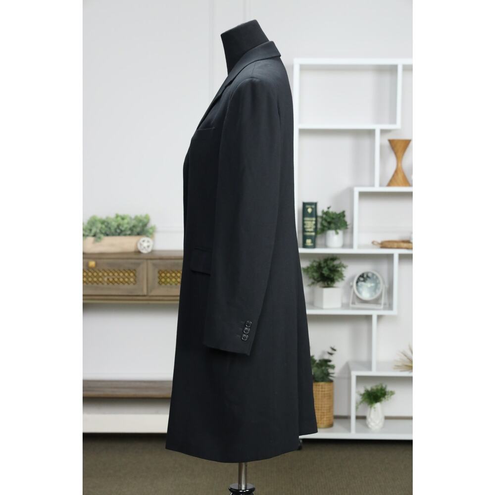 Max Mara Made In Italy Virgin Wool Longline Blazer Coat Black Quiet Luxury 8 - Picture 8 of 16
